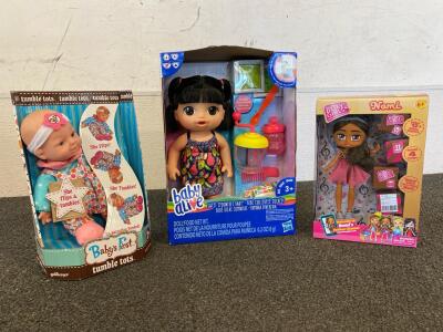 New Baby Alive Doll, New Baby&rsquo;s First Tumble Tot, New Boxy Girl