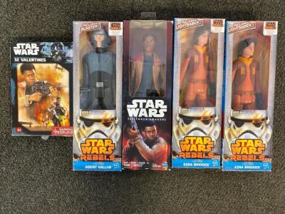 (4) New In Box Star Wars Figurines