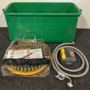 Unger 6-Gallon Bucket, Knifty Knitter, 72&rdquo; Braided Stainless Steel Washing Machine Connector, & 1lb of Gripe-Rite Fasteners