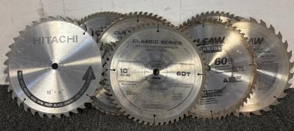 (7) 10&rdquo; Sawblades of Various Brands & (2) 8&rdquo; Sawblades