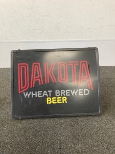 Wheat brewed beer plug in sign