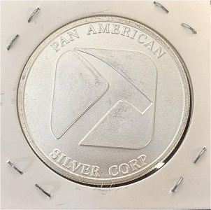 Troy 1oz .999 Fine Silver Pan American Silver Corp Coin