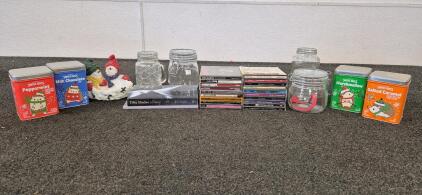 CDs! (Megadeth, Pantera, Rancid, Too Short, Kiss, Prince, Guns N Roses And More), 2 Books, Christmas Decor, 2 Jars, 2 Cups