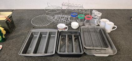 Baking Pans, Fruit Basket, Cooling Tray, Coffee Mugs, Bullet Mixer Cups And More!