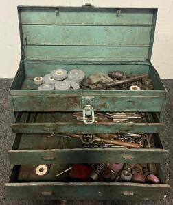 Toolbox W/ Tap & Die Set, Valve Seat Grinding Stones & Pilots & More
