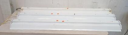 (3) 4' 2-Lamp Florescent Light Fixtures with A Plug in End