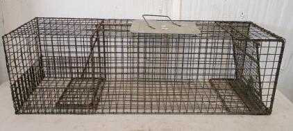 Tomahawk Animal Trap-14 Gauge Galvanized Metal Cage 32 in x 10 in x 12 in.
