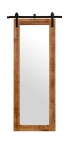 Stone & Beam Rectangular Vintage-Look Barn Style Sliding Mirror, 70.5"H, 25"W<br/>