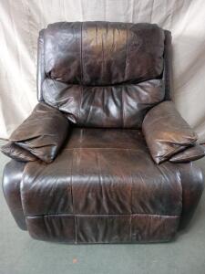 Brown Leather Rocker/Recliner Chair 38"X39"X38"