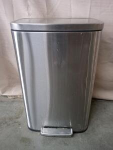 Stainless Steel Step-On Trash Can 21"X16"X11"