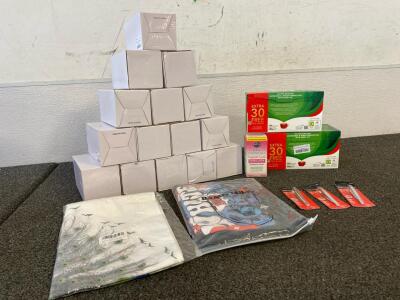 15) New Mens Tumblers, (3) New Revlon Slant Tweezers, (480) Black Tea Bags, Sofa Pillowcase, XL Patriotic T-Shirt, Probiotics For Women