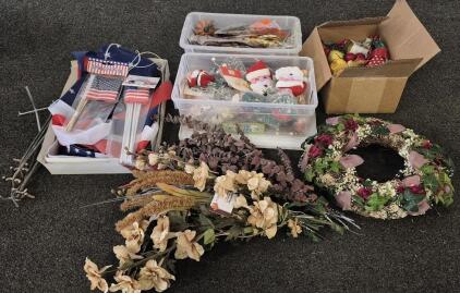 Craft And Floral Bundle! Floral Wall Storage, Christmas Crafts/ Decor, Holiday Decor, Lots Of Floral!