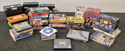VHS Tapes, DVDs, Cassette Tapes ( Air America, Daylight, Hook, Kings Of Comedy Collectors Series, Sin City, Flash Dance, People Of The Wolf, How To Sell Fast And More!) Star Wars PC Game