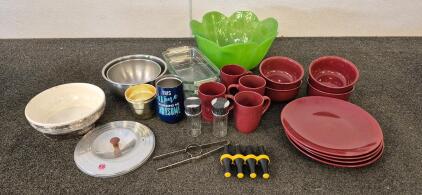 Leaf Punch Bowl, 12 Piece Dinner Set, Mixing Bowls, 2 Loaf Baking Dish And More!