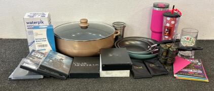 (1) Brand New WaterPik Water Flosser, Bullet Casings, Pans, And More