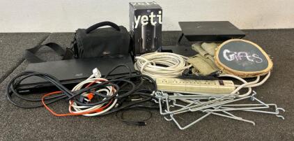 (1) Yeti Blackout Microphone, DVD Players, Home Decor, And More