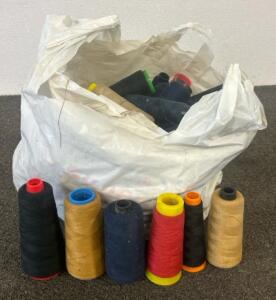 (1) Bag Filled With Various Sewing Thread