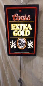 Vintage Coors Extra Gold Light Up Sign