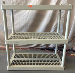 Plastic Shelf H 3&rsquo; 3&rdquo; W 3&rsquo; L 1&rsquo; 6&rdquo;