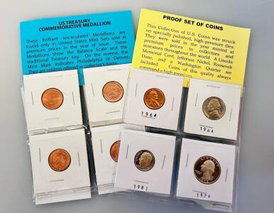 U.S. Proof Set Of Coins and US Treasury Commemorative Medallions