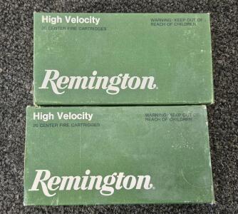 2 Boxes Of Remington High Velocity 20 Center Fire Cartridges