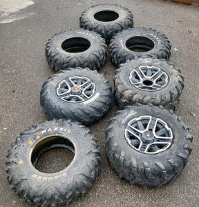 Maxxis Bighorn ATV/UTV Tires and Wheels Set, 26x9-12 & 26x11-12, 12" Rims
