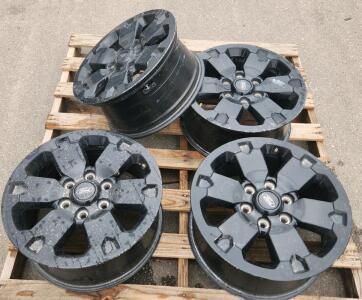 Ford 18x8J Alloy Wheels Set, Part No. KB3J-1007-AA, Black, 6x135