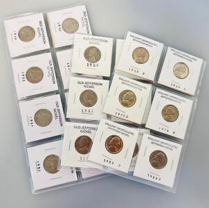 Vintage Jefferson Nickels As Well As Some Brilliant Uncirculated Nickels