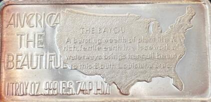 &ldquo;America The Beautiful&rdquo; Troy 1oz .999 Silver Big Sur. The Bayou Bar