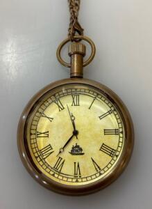 1936 Commemorative Berlin Olympic Brass Pocket Watch W/ Case