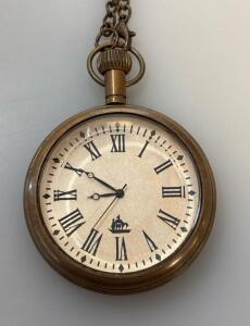 1936 Commemorative Berlin Olympic Brass Pocket Watch W/ Case