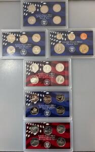 United States Mint 50 State Quarters Silver Proof Sets 2003-2006 W/ Certificate Of Authenticity