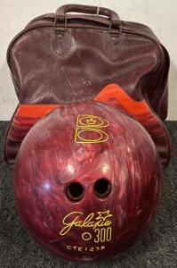 Vintage Galaxie 300 Bowling Ball & Don Carter Bowling Ball Bag
