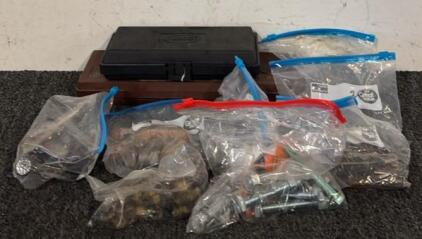 Outers Gun Cleaning Kit Case & Large Assortment of Various Parts & Screws