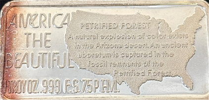 &ldquo;America The Beautiful&rdquo; Troy 1oz .999 Silver Big Sur. Petrified Forest Bar