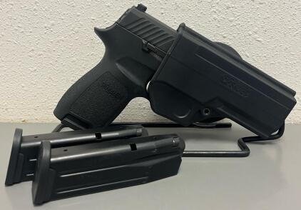 SIG Sauer P320 9mm Pistol, Black Finish, Holster & Two Extra Magazines, Serial #: 58B173703