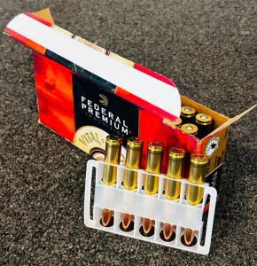 Box Of Federal Premium Vital Shok 338 Win Mag 250 Gr. Nosler Partition