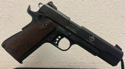 German Sport Guns GSG 1911 CA .22LR HV Pistol, Black Finish, Wood Grips, Serial: A721172