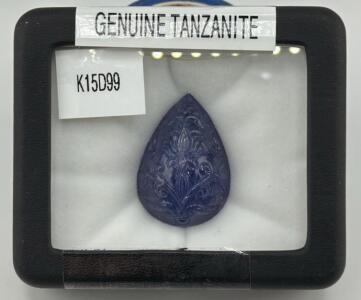 99.74 Carat Tanzanite Gemstone, Pear Shaped, GIA Certified