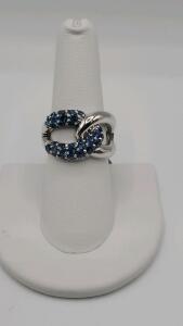 14K White Gold Sapphire Corundum Gemstone Ring, 2.78 CTW, Appraised at $7,520