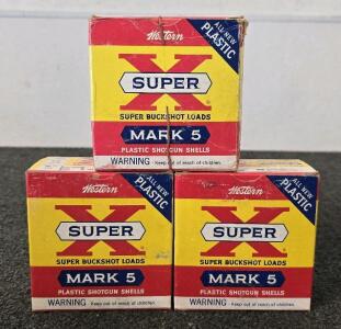 (2) Boxes Western Super X Super Buckshot Loads, (1) 3/4 Full Box Of Assorted 12ga Ammo
