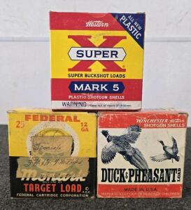(3) Boxes Various 12ga Shotgun Shells