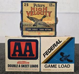 (3) Boxes Various 12ga Shotgun Shells