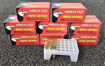 (8) Boxes Of 40 Rounds And A Partial Of .22 Long Rifle Ammunition