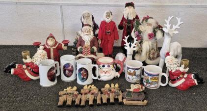 Santa Figures, Beautiful Deer Figures, Christmas Coffee Mugs, Santa Decor