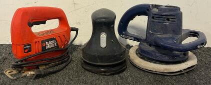 (2) Orbital Sanders & Black & Decker Jigsaw