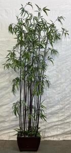 7&rsquo; Faux Black Bamboo Tree