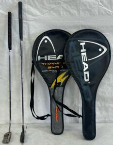 (2) Head Tennis Rackets, Wilson Golf Club & Lamkin Golf Club
