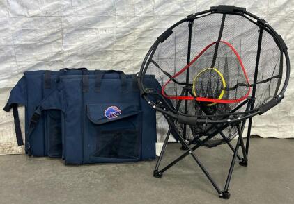 (2) Folding Game / Stadium Seats & Toss Game Net
