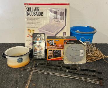 Still Air Incubator, Blue & Finish Kit, Cell Tek Hands Free Cell Phone Holder & Speaker, Black & Decker 7-1/4&rdquo; Saw Blade & More
